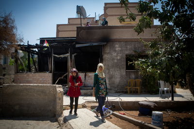 הבית לאחר ההצתה