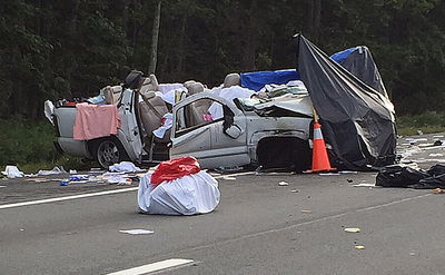 הרכב לאחר התאונה