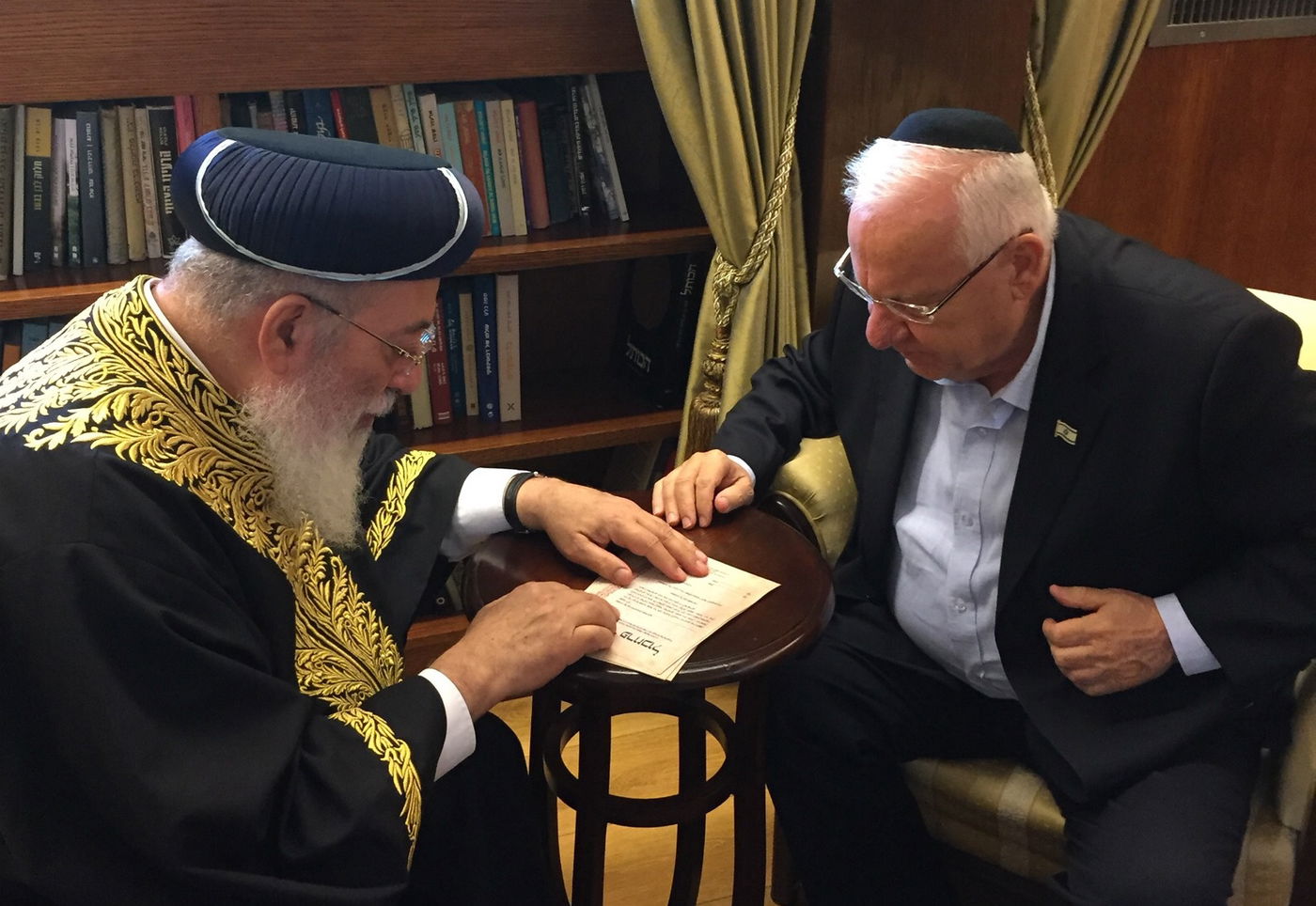 הרב עמאר, הנשיא ושטר הפרוזבול