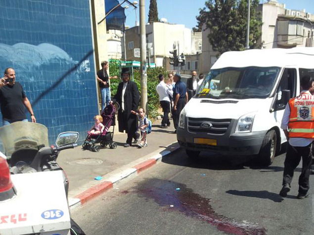 זירת התאונה בחיפה