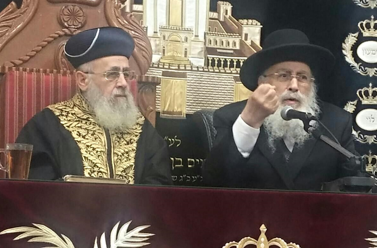 הגר"ש אליטוב לצד הגר"י יוסף, אמש