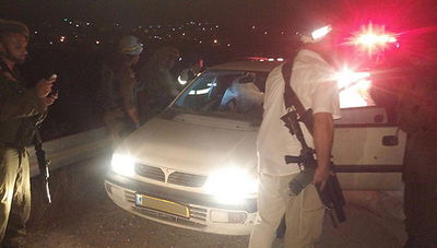 רכב המשפחה שנפגעה סמוך לאיתמר, הערב