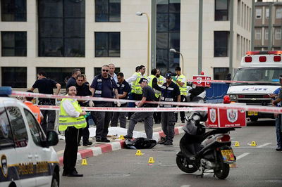 זירת פיגוע אמיתית, היום בתל אביב