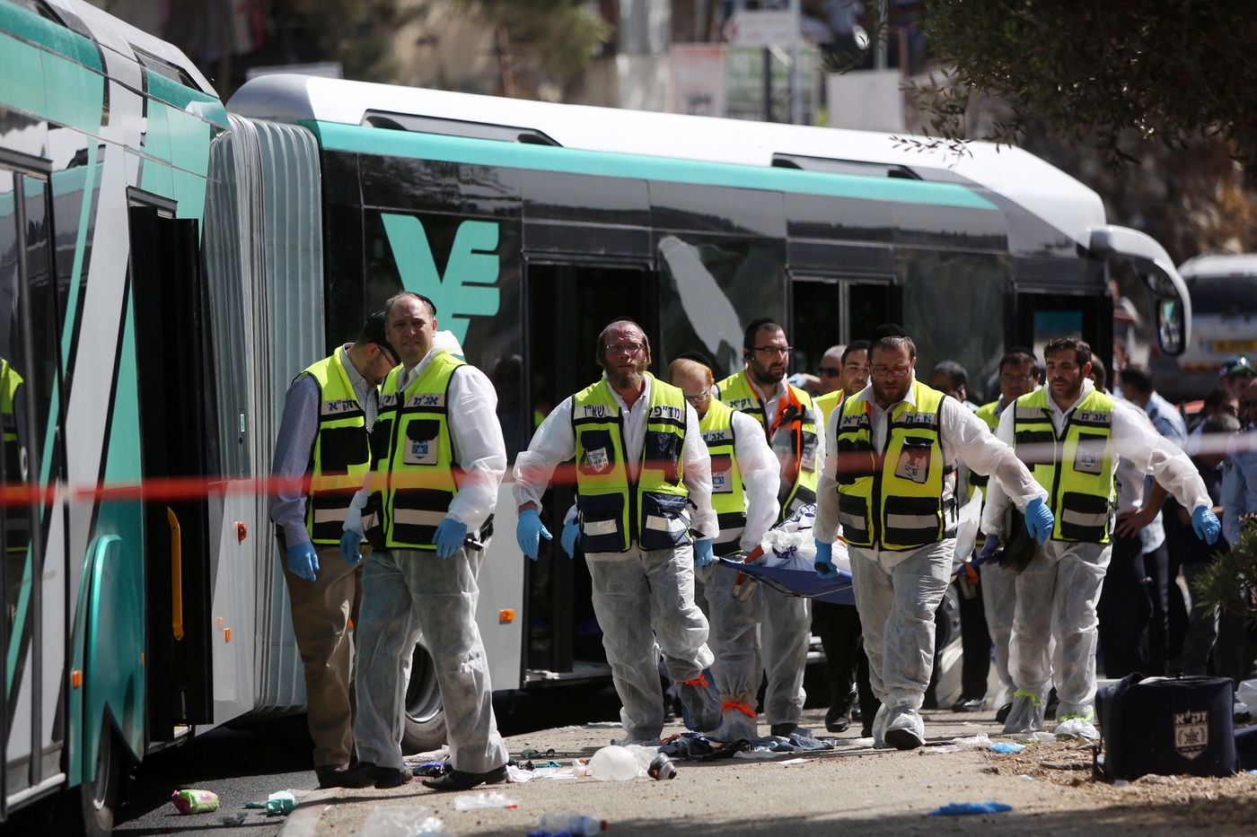 זירת הפיגוע, הבוקר