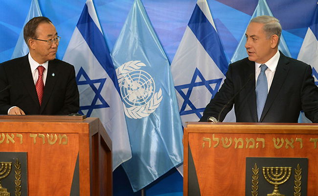 נתניהו ומזכ"ל האו"ם, הערב