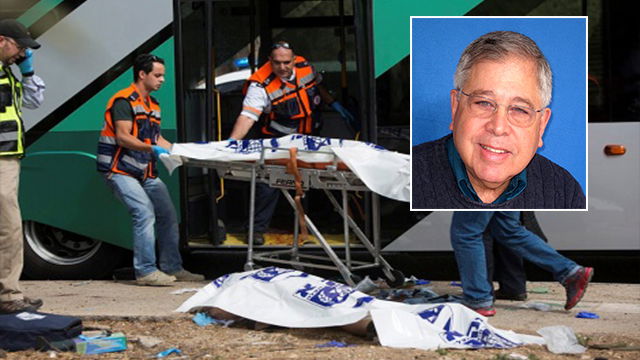 הנרצח על רקע זירת הפיגוע