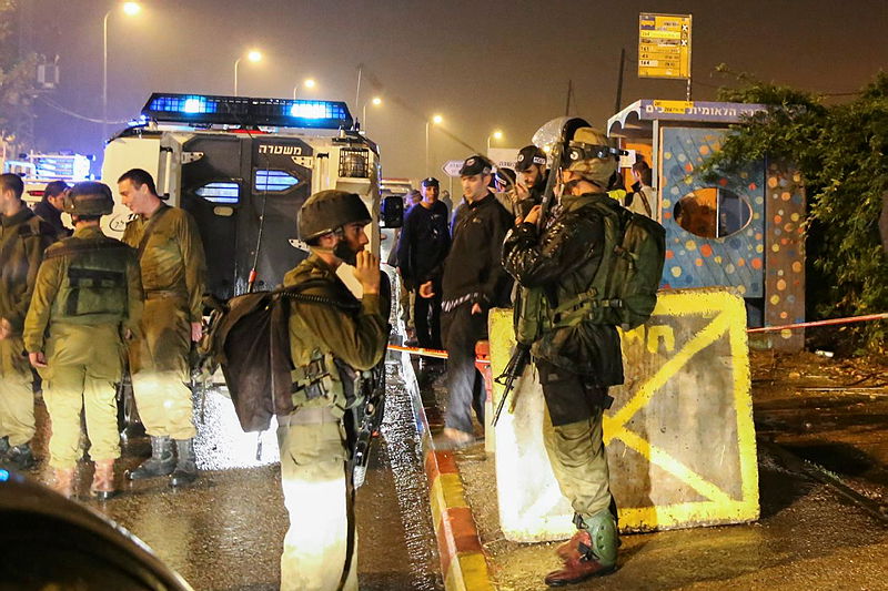 זירת הפיגוע בגוש עציון.