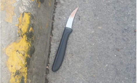 הסכין בה בוצע הפיגוע