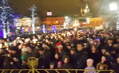 הרב הראשי לישראל בהדלקת נרות עם יהודי מוסקבה