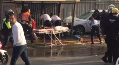 צפו: רגעים ספורים לאחר פיגוע הדריסה בירושלים