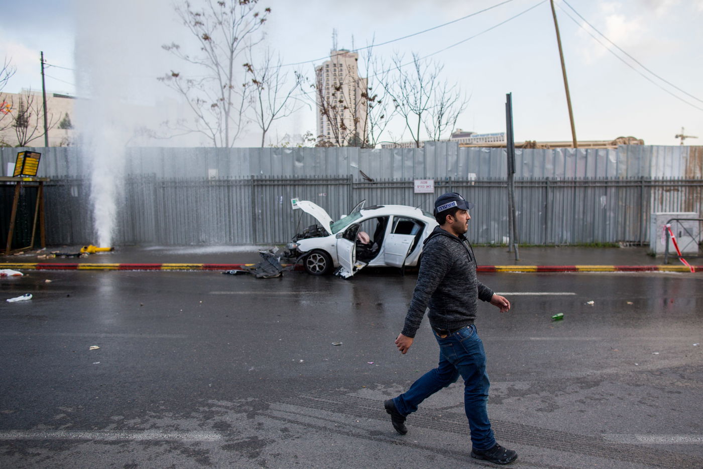 זירת פיגוע הדריסה בירושלים • גלריה