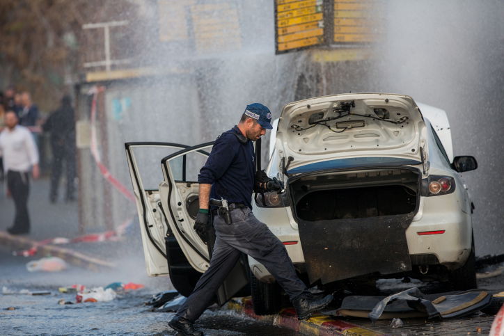 זירת הפיגוע בירושלים, אמש