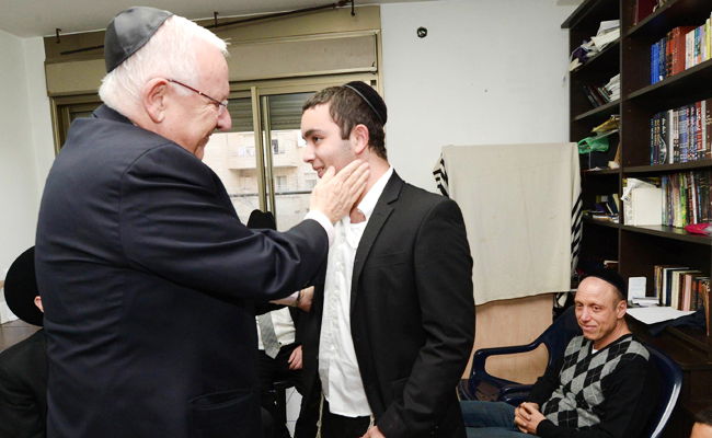 היתום לנשיא ריבלין: 'אבא אמר אף פעם לא להתייאש'