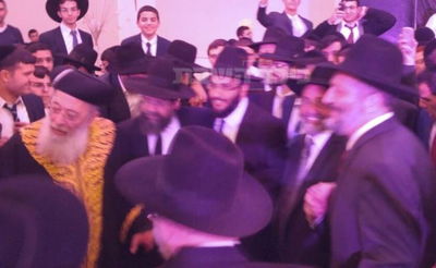 אריה דרעי והראשל"צ הגר"ש עמאר בחתונה, הערב