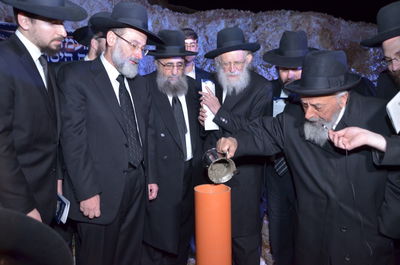 תיעוד: הנחת אבן הפינה לישיבת "אחינו"