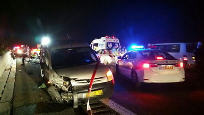 זירת התאונה בכביש 6, השבוע