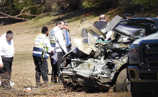 רכבה של לאה בזירת התאונה
