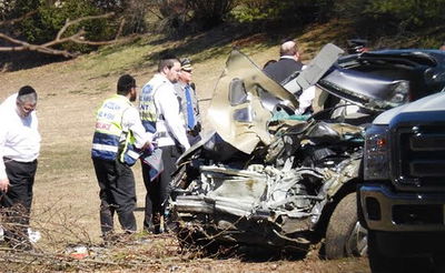 רכבה של לאה בזירת התאונה
