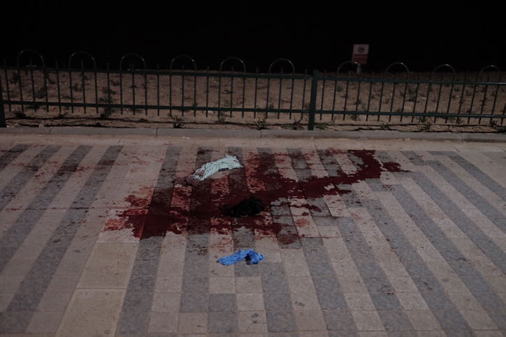 זירת הפיגוע בתל אביב, אמש