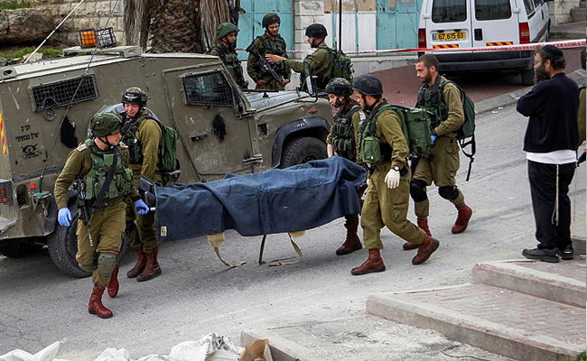 פינוי גופת המחבל