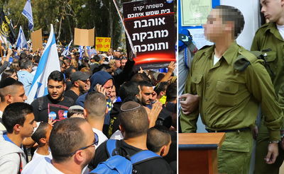 תיעוד: מאות הגיעו לתמוך בחייל שירה במחבל בחברון