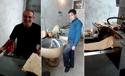 תיעוד מטהרן: יהודים אופים מצות לקראת חג הפסח