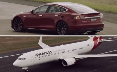 צפו: מטוס הסילון במרוץ מול הרכב החשמלי המהיר בעולם