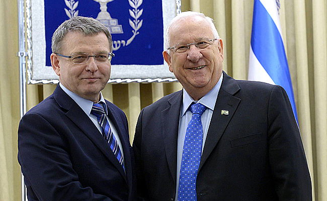 שר החוץ הצ'כי במפגש עם נשיא המדינה