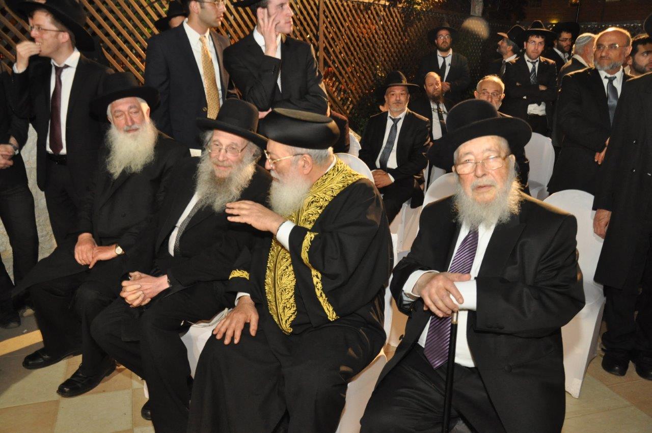 שמחת חתונת נכדת הראשל"צ  ורבה של ירושלים הגר"ש עמאר