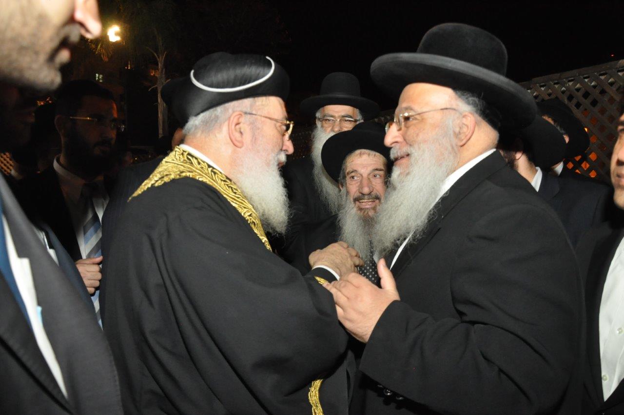 שמחת חתונת נכדת הראשל"צ  ורבה של ירושלים הגר"ש עמאר