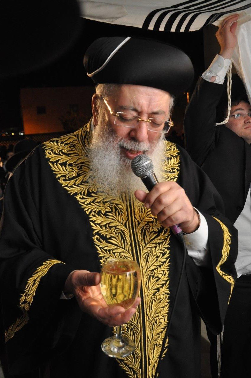 שמחת חתונת נכדת הראשל"צ  ורבה של ירושלים הגר"ש עמאר