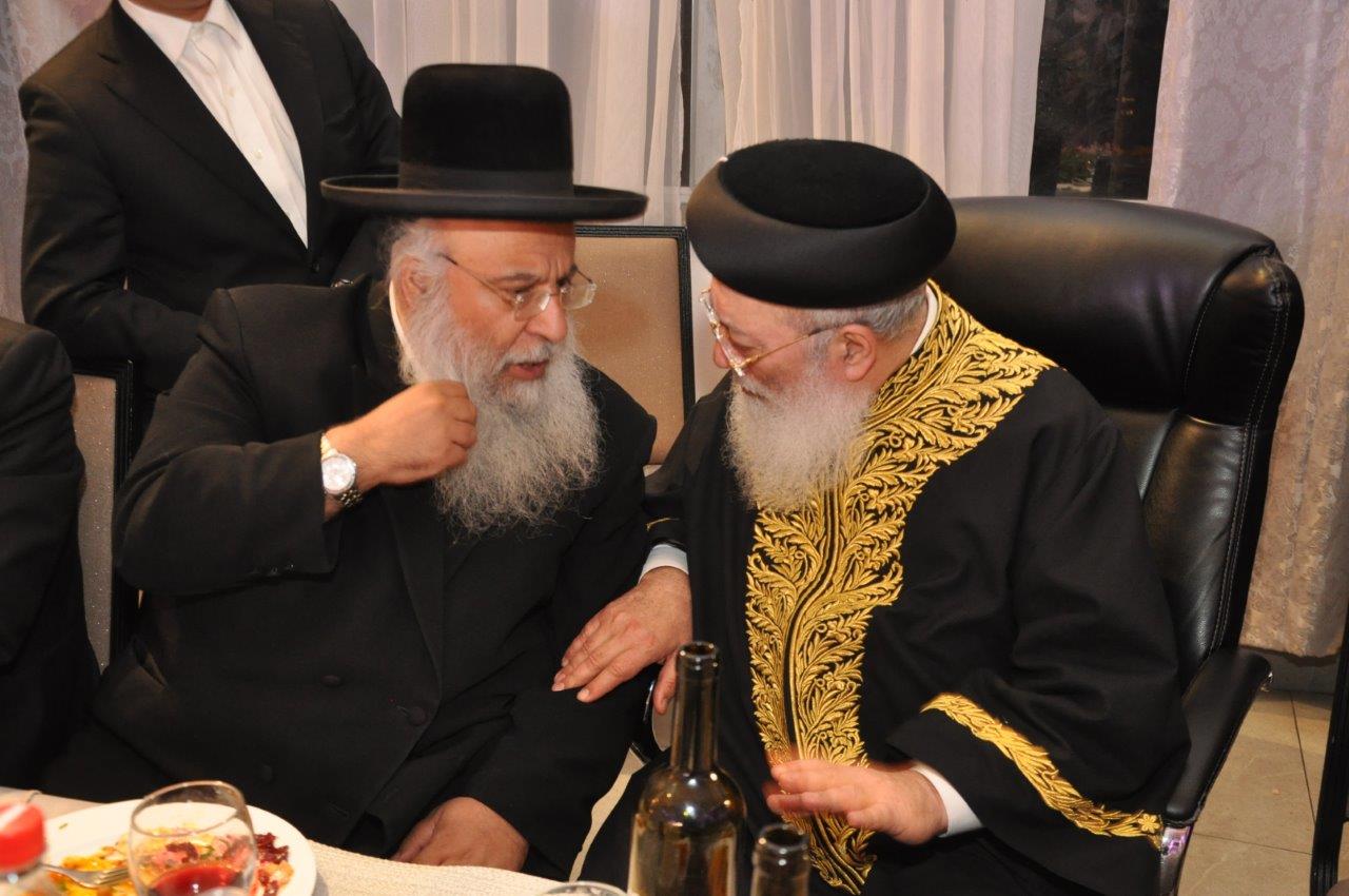 שמחת חתונת נכדת הראשל"צ  ורבה של ירושלים הגר"ש עמאר