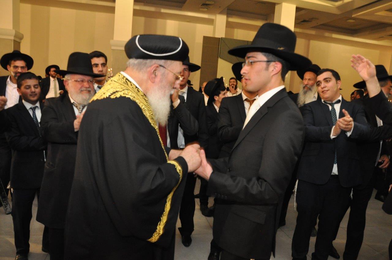 שמחת חתונת נכדת הראשל"צ  ורבה של ירושלים הגר"ש עמאר