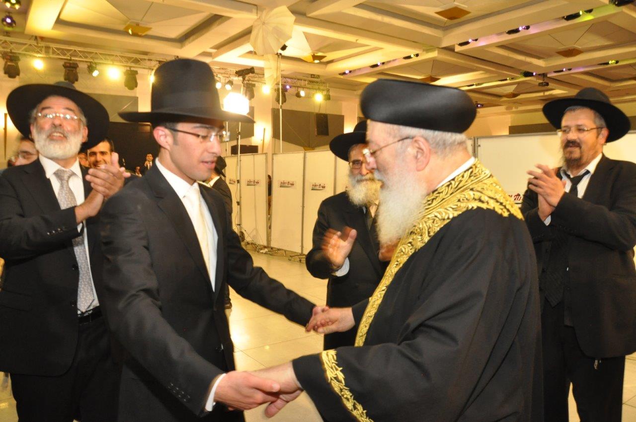שמחת חתונת נכדת הראשל"צ  ורבה של ירושלים הגר"ש עמאר