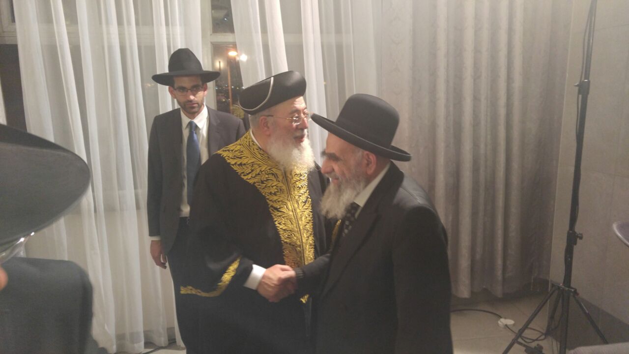 שמחת חתונת נכדת הראשל"צ  ורבה של ירושלים הגר"ש עמאר