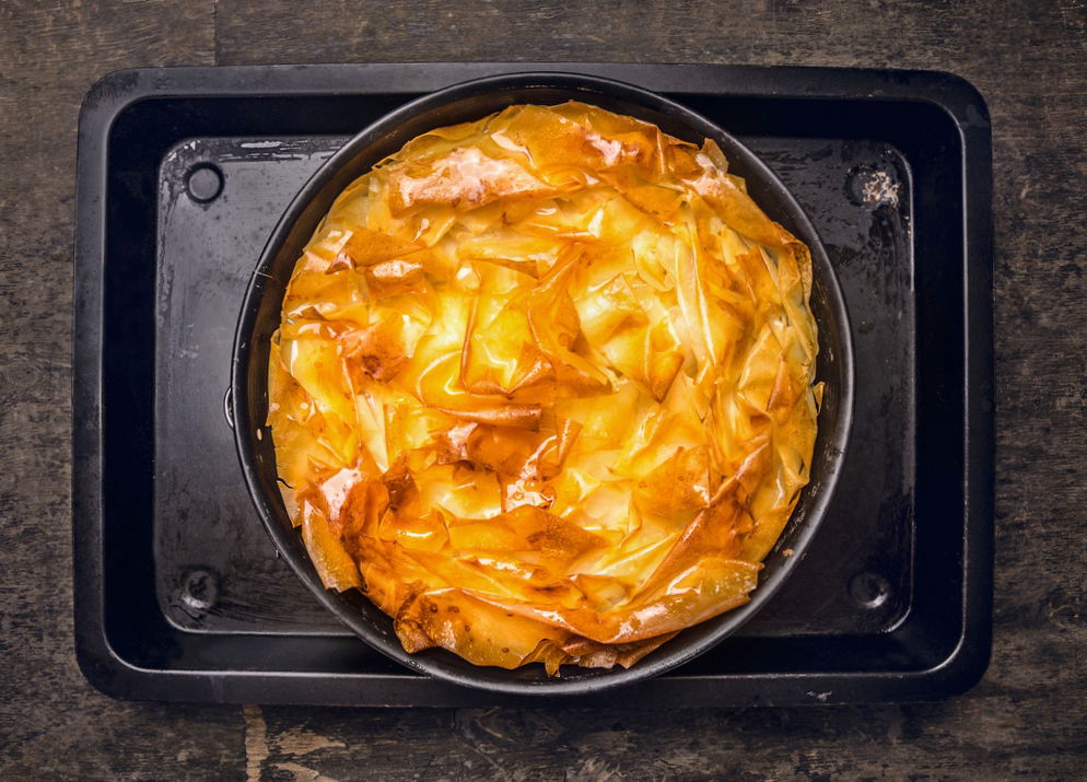 מאפה פילו יפהפה במילוי בשר