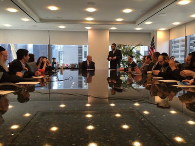 טראמפ בפגישתו עם העיתונאים