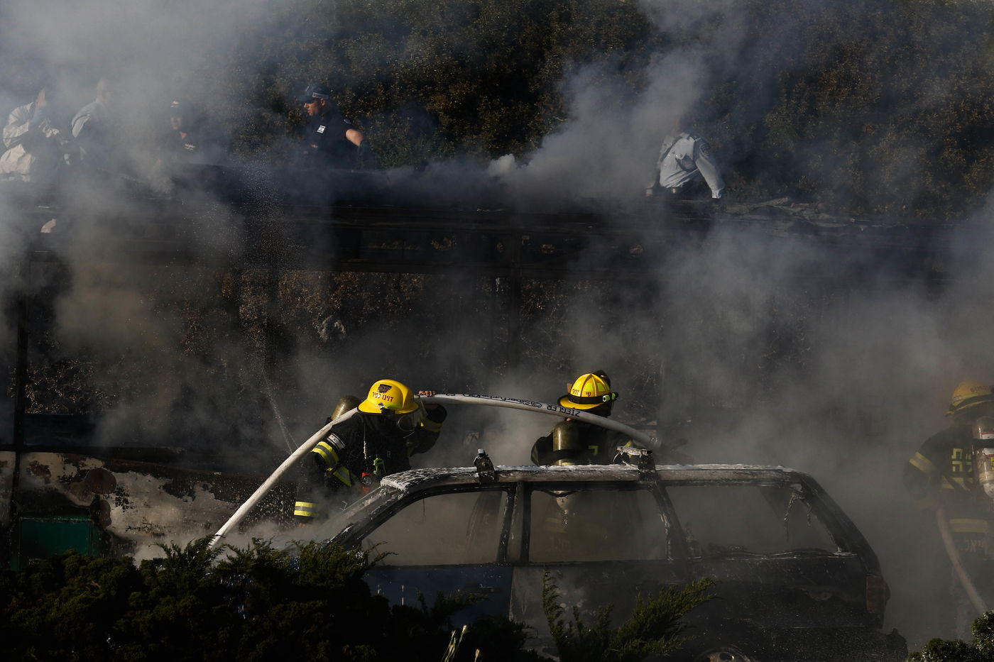 דם, אש ועשן: תיעוד מזירת הפיגוע בירושלים