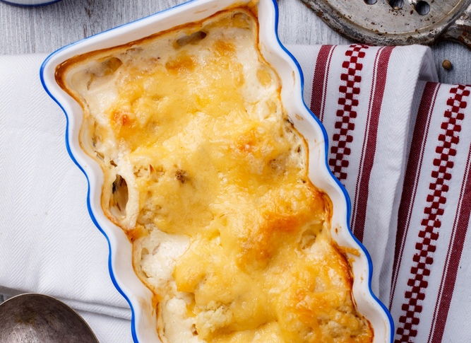 פשטידת בטטות ושמנת מהירה