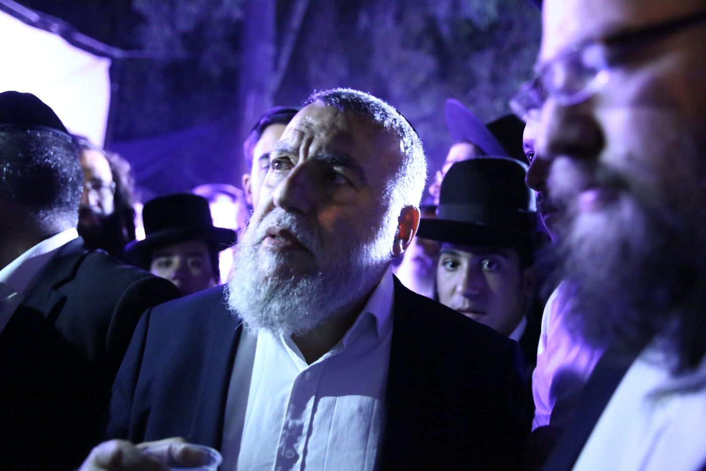 אביו של משה חזן בהפגנה