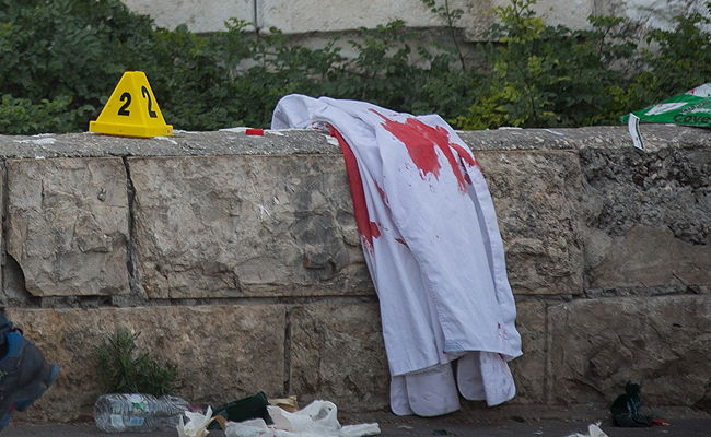 זירת הפיגוע, הבוקר