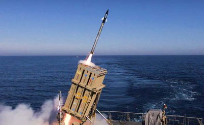 כיפת הברזל שתגן על אסדות הגז מטילים של חיזבאללה - בפעולה