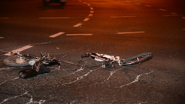 האופניים בזירת התאונה