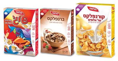 תלמה מפחיתה  את כמות הסוכר בדגני הבוקר בישראל