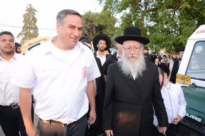 שר הבריאות הרב יעקב ליצמן סייר בחפ"ק המרכזי של מד"א במירון