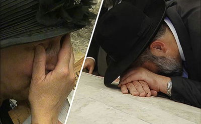 אריה דרעי בקבר יוסף • אבטחה, דמעות ו'מי שברך' לחיילים