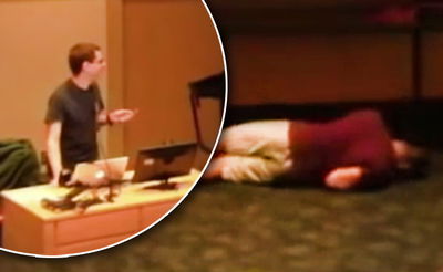 צפו: באמצע השיעור - הסטודנט נפל מהמסך