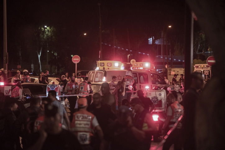 זירת הפיגוע, אמש