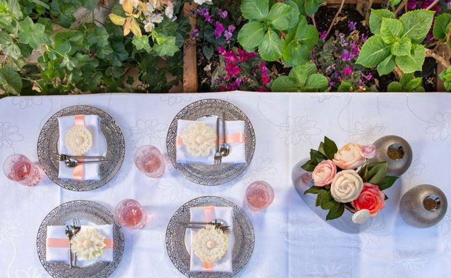 עיצוב פרחים מאוכל