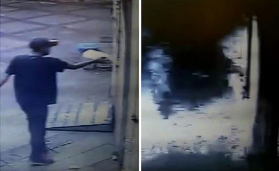 החשוד תועד מצית פיצוציה ובורח • צפו בווידאו